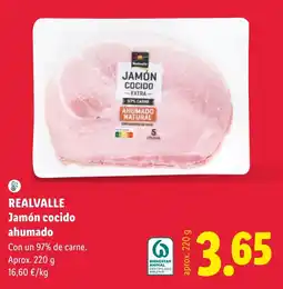 Lidl Realvalle jamón cocido ahumado oferta