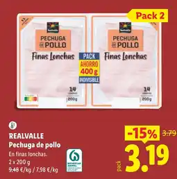Lidl Realvalle pechuga de pollo oferta