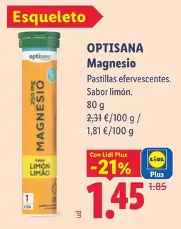 Lidl Optisana Magnesio oferta
