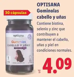 Lidl Optisana gominolas cabello y uñas oferta