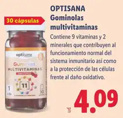 Lidl Optisana gominolas multivitaminas oferta