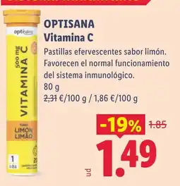 Lidl Optisana Vitamina C oferta