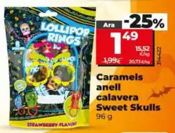 Maxi Dia Lollipor Rings Caramels anell calavera Sweet Skulls oferta