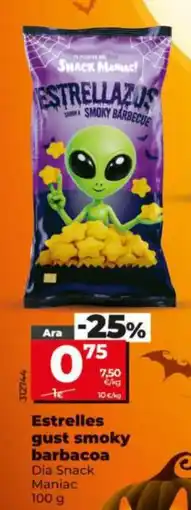 Maxi Dia Dia Snack Maniac Estrelles gust smoky barbacoa oferta