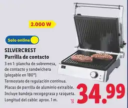 Lidl Silvercrest parrilla de contacto oferta