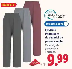 Lidl Esmara pantalones de chándal de pernera ancha oferta