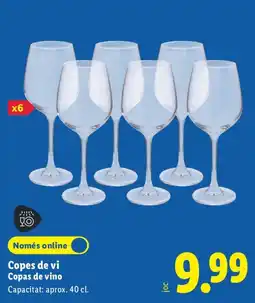 Lidl Copas de vino oferta