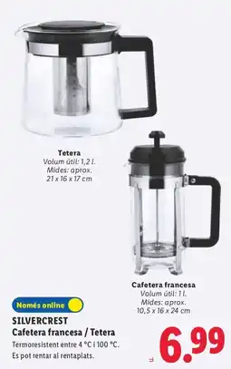 Lidl Silvercrest cafetera francesa/ tetera oferta