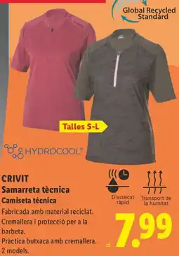 Lidl Crivit camiseta técnica oferta