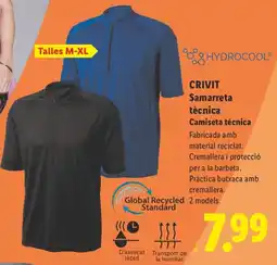 Lidl Hydrocool camiseta técnica oferta