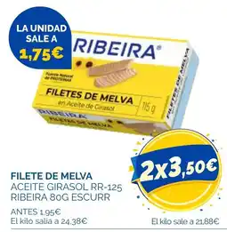 Cash Ecofamilia Ribeira filete de melva aceite girasol rr-125 oferta