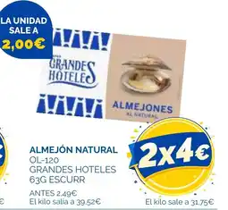 Cash Ecofamilia Grandes Hoteles almejón natural oferta