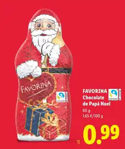Lidl Favorina chocolate de papá noel oferta