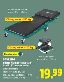 Lidl Parkside camilla / taburete de taller oferta