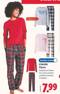 Lidl Esmara pijama oferta