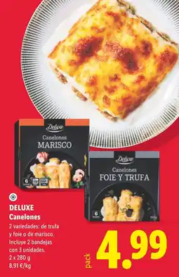 Lidl Deluxe Canelones oferta