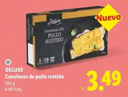 Lidl Deluxe canelones de pollo rustido oferta