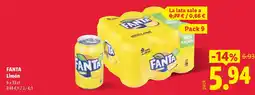 Lidl Fanta limón oferta