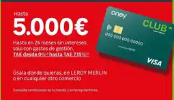 Leroy Merlin Solo - hasta 24 meses sin intereses oferta