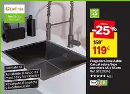 Leroy Merlin Impacto - fregadero inoxidable casual sobre/bajo encimera oferta