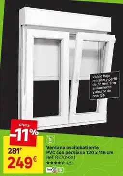 Leroy Merlin Pvc - ventana oscilobatiente pvc con persiana oferta