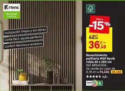 Leroy Merlin Perfecto - revestimiento pallieria mdp ravik roble oferta