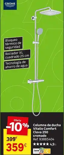 Leroy Merlin Grohe - columna de ducha vitalio comfort cromad oferta