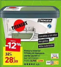 Leroy Merlin Titanlux - pintura interior oferta