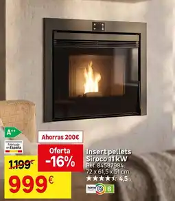 Leroy Merlin Siroco - insert pellets sirroco 11 kw oferta
