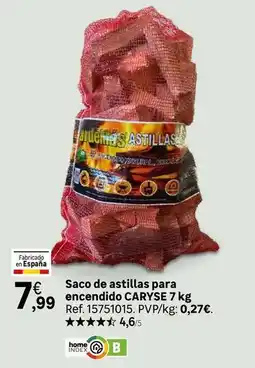Leroy Merlin Home - saco de astillas para encendido carrys e oferta