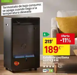 Leroy Merlin Equation - estufa de gas llama azul oferta