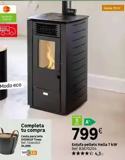 Leroy Merlin Eco - estufa pellets hella 7 kw oferta