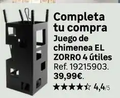 Leroy Merlin Completa tu compra juego de chimenea el zorro 4 utiles oferta