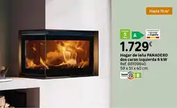 Leroy Merlin Panadero - hogar de leña dos cartas izquierda 6 kw oferta