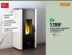Leroy Merlin Freepoint - estufa pellets indigo blanco 7kw oferta