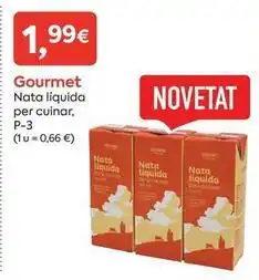 Suma Supermercados Gourmet - nata liquida per cuinar oferta