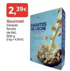 Suma Supermercados Gourmet - cereales farcits de llet oferta