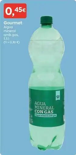 Suma Supermercados Gourmet - algua mineral amb gas oferta