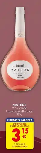 CashDiplo Mateus - vino tinto oferta