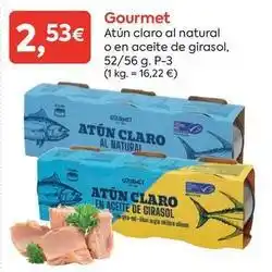 Suma Supermercados Gourmet - atun claro al natural o en aceite de girasol oferta