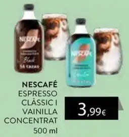 Plusfresc Nescafé espresso clàssic i vainilla concentrat oferta