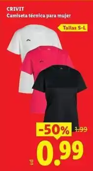 Crivit - camiseta térmica para mujer