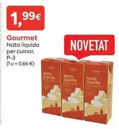 Suma Supermercados Gourmet - nata liquida per cuinar oferta