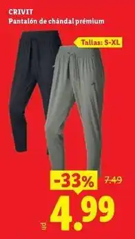 Ocine Crivit - pantalon de chandal premium oferta