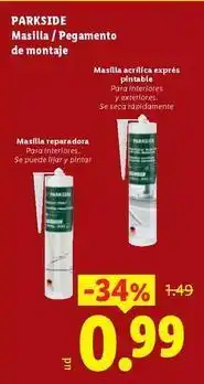 Ocine Parkside - masilla/ pegamento de montaje oferta