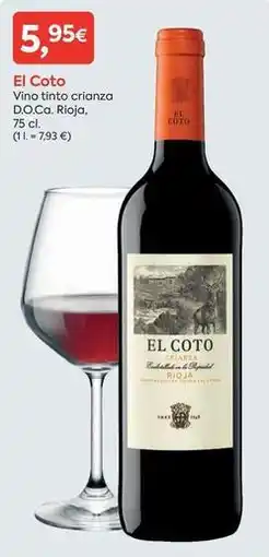 Suma Supermercados El coto - vino tinto crianza d.o.ca. rioja oferta