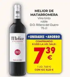 CashDiplo Melior - vino tinto roble d.o. ribera del duero oferta