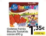 FROIZ Family - galletas biscuits tostakids cacao oferta