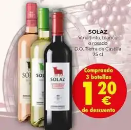 CashDiplo Solaz - vino tinto, blanco o rosado d.o. tierra de castilla oferta