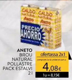 Plusfresc Aneto brou natural pollastre pack estalvi oferta